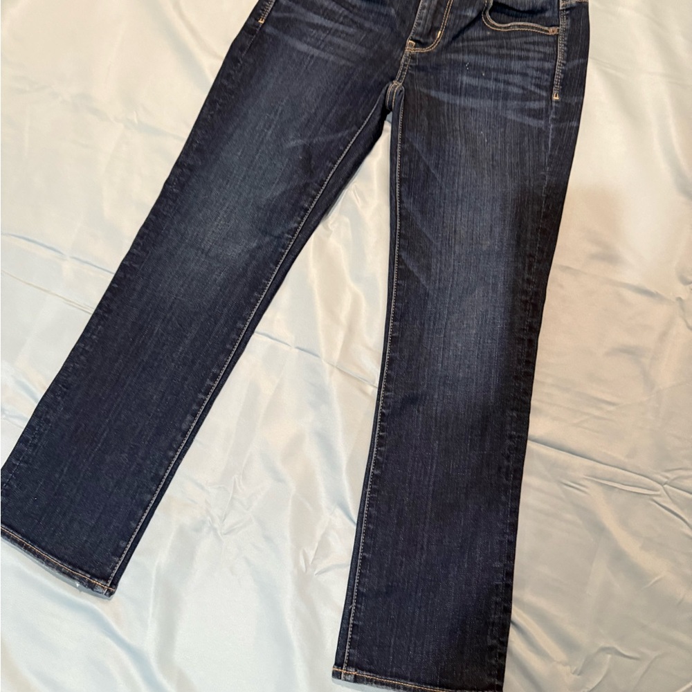 Dark Blue Denim Jeans Artist Crop 0 Regular